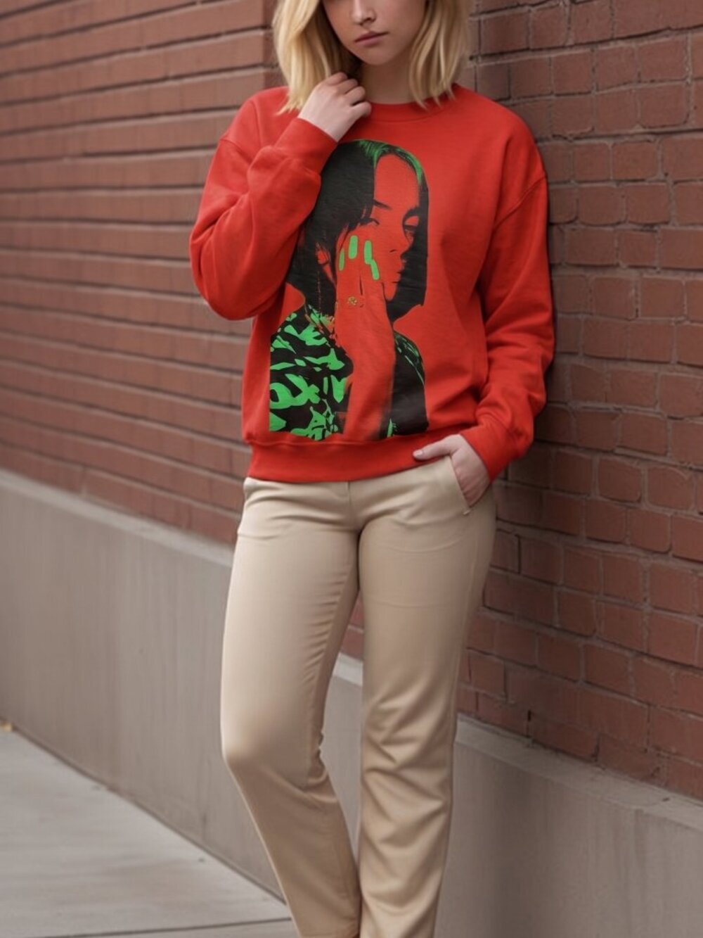 BILLIE ELLISH CONCERT  BAND  WOMENS SWEAT TOP